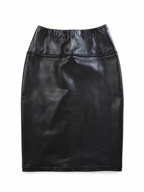 Aritzia Wilfred Black Faux Leather Pencil Skirt - XS